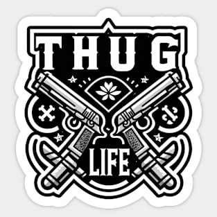 Thug Life Monochrome Marvel Art Sticker